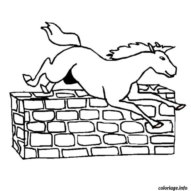 Coloriage A Imprimer De Cheval Qui Saute