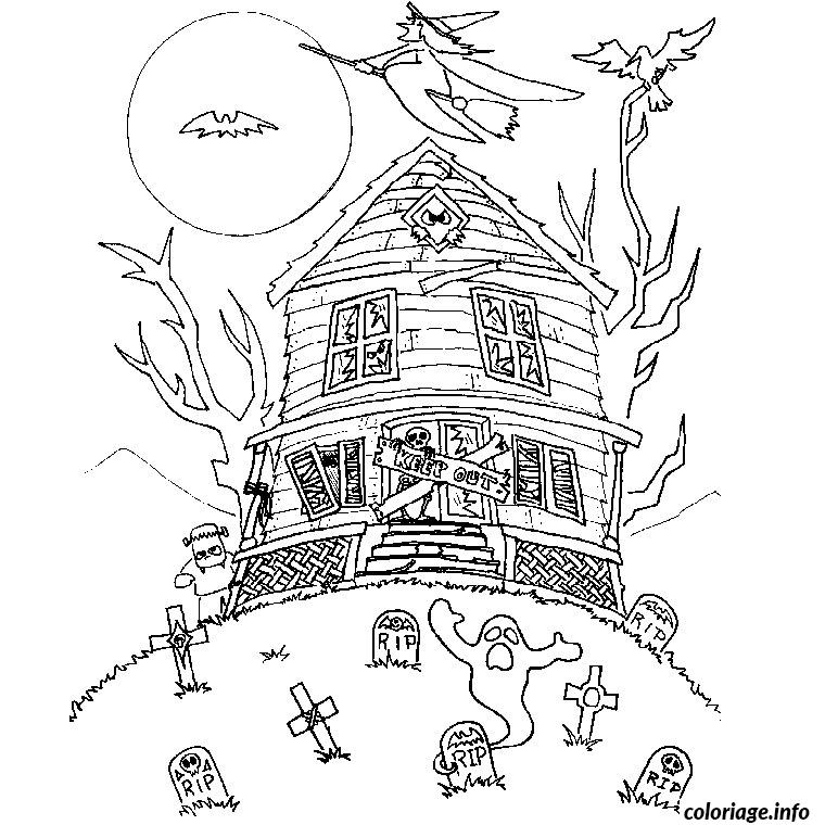 Coloriage De Halloween Qui Fait Peur