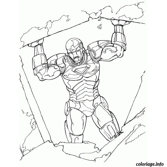 Coloriage Iron Man En Danger dessin