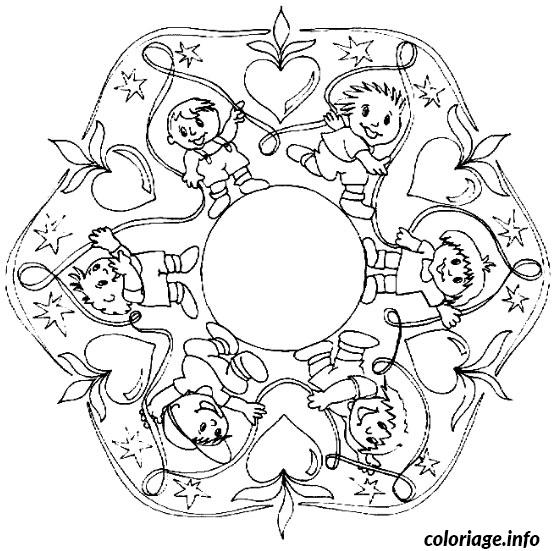 Coloriage mandala garcon  JeColorie.com