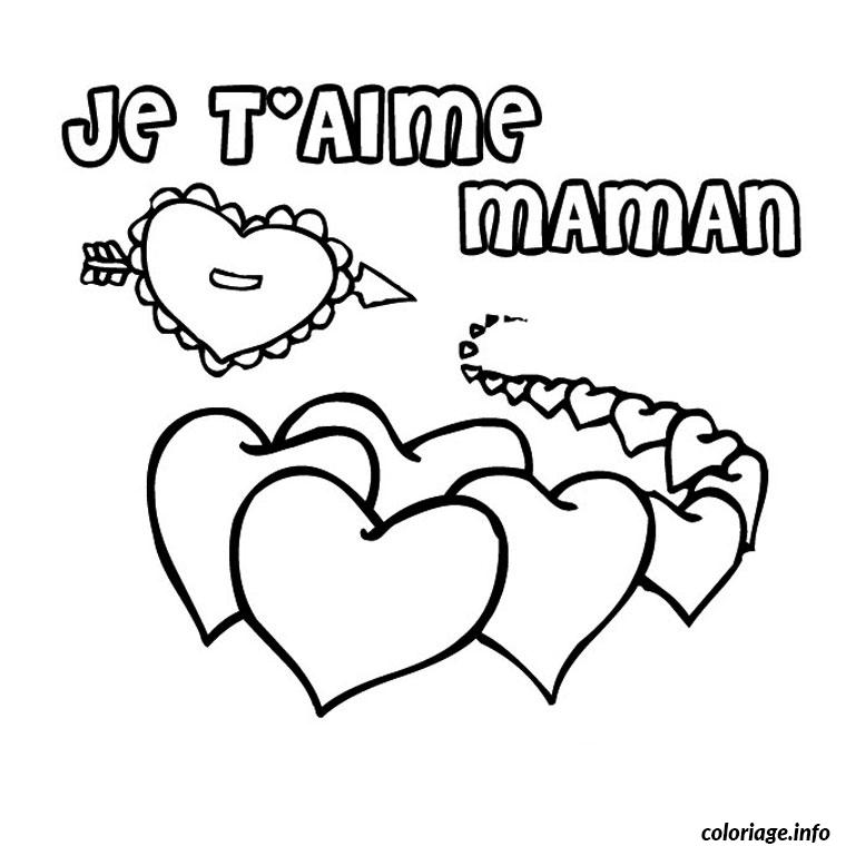 Coloriage Coeur Maman dessin