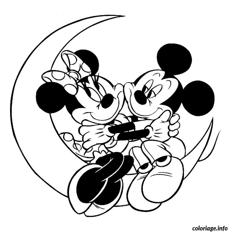 Coloriage mickey et minnie  JeColorie.com