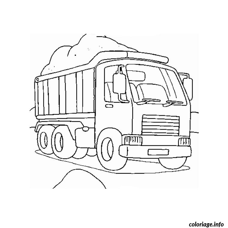 camion chantier coloriage dessin 2238