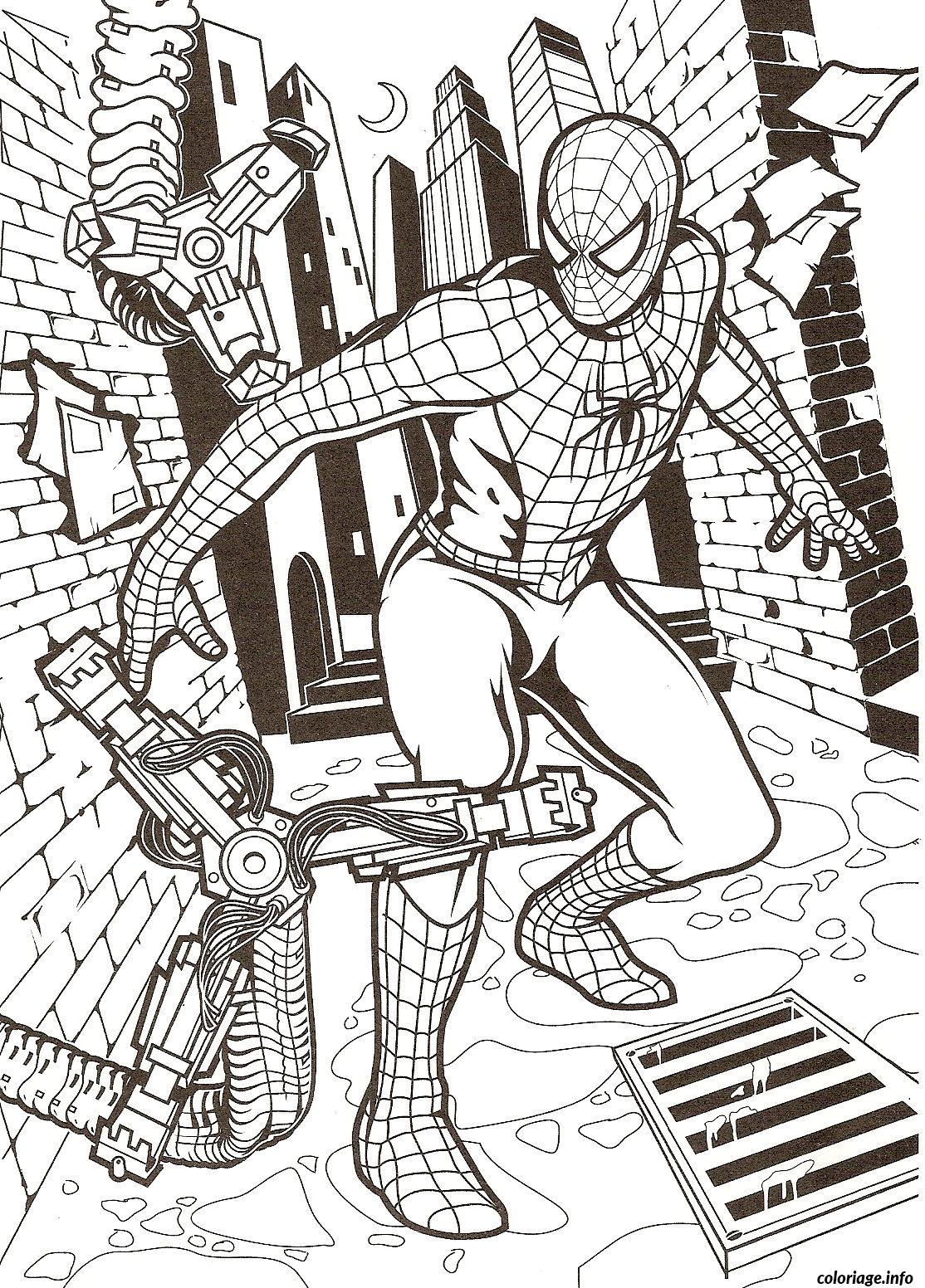Spiderman Coloriage Gratuit Imprimer