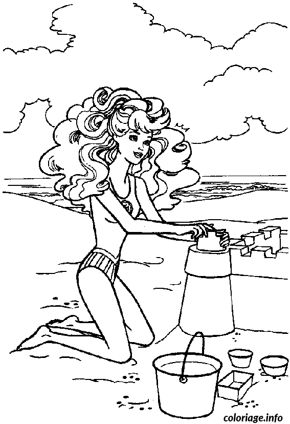 Chateau De Sable Coloriage