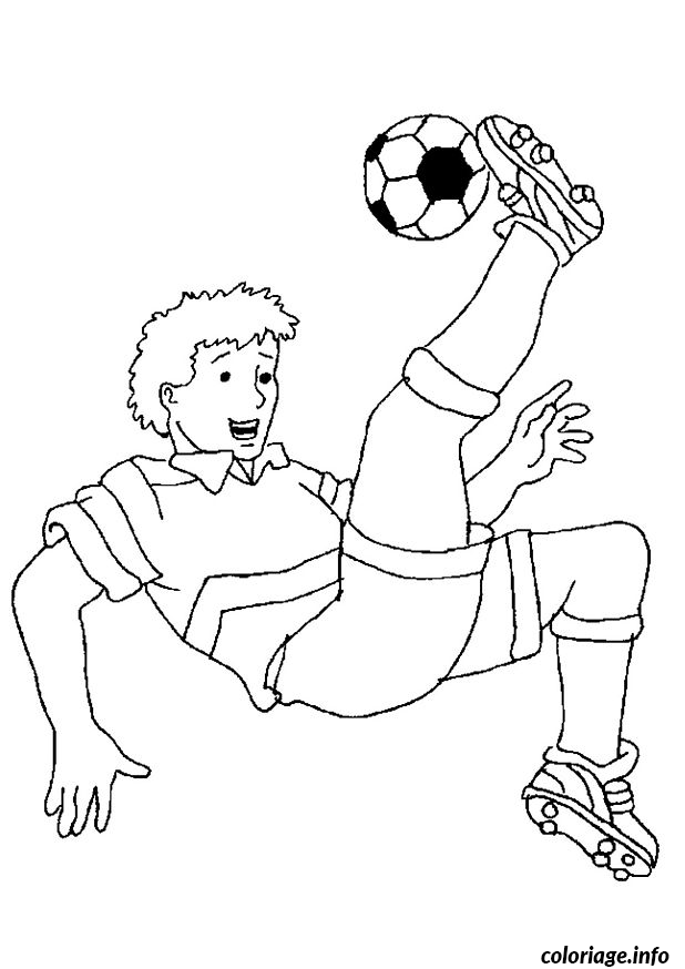 coloriage de joueur de foot - Coloriage Foot sur Hugolescargot 