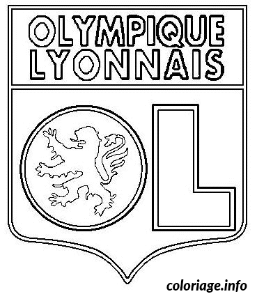Coloriage foot logo Olympique Lyonnais - JeColorie.com