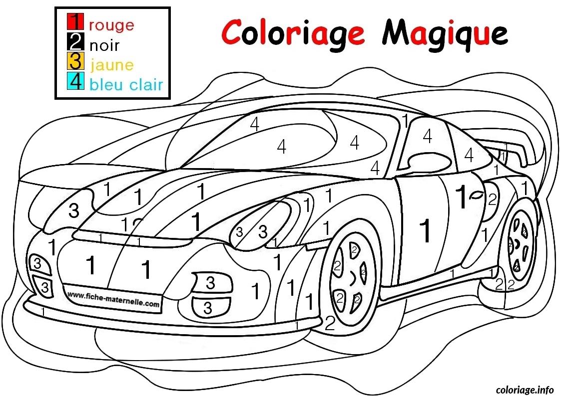 Coloriage Magique Voiture De Course Facile Simple Maternelle Dessin   Imprimer