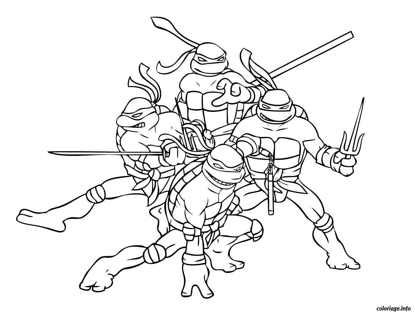 Coloriage Tortue Ninja Gratuit