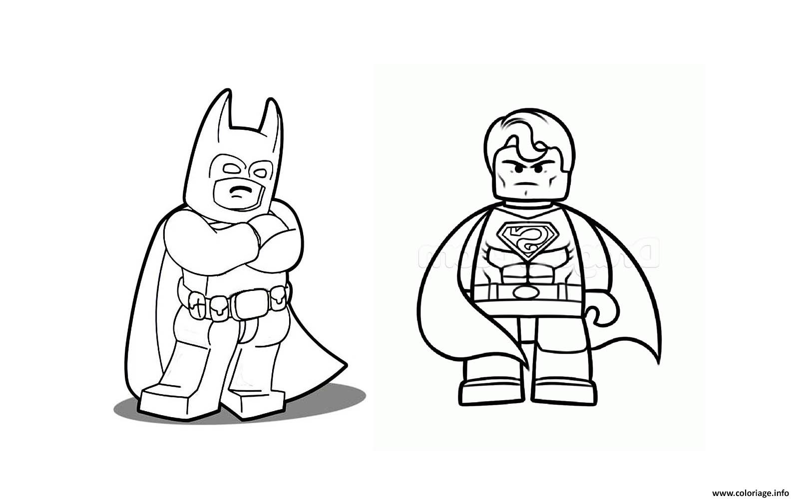 Dessin batman vs superman lego 2016 Coloriage Gratuit   Imprimer