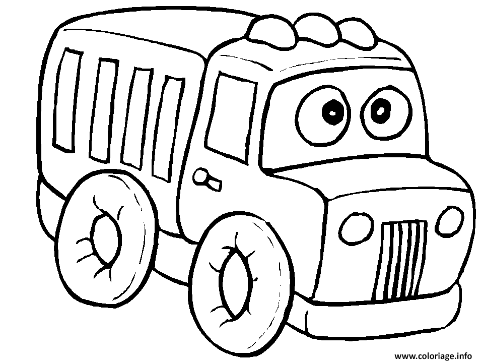 camion personnage coloriage