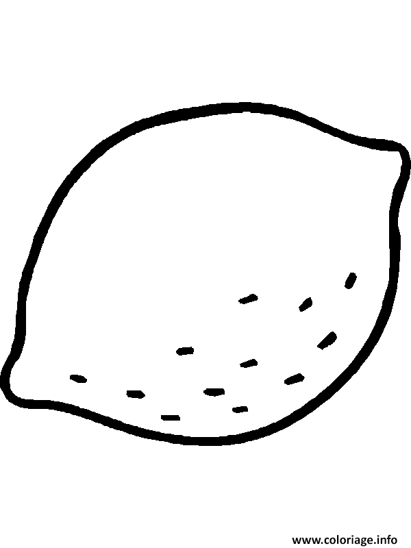 Coloriage Citron A Imprimer