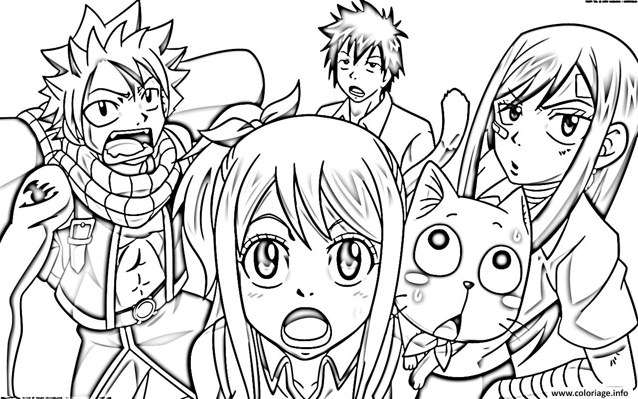 Coloriage Fairy Tail Manga Dessin Fairy Tail Imprimer
