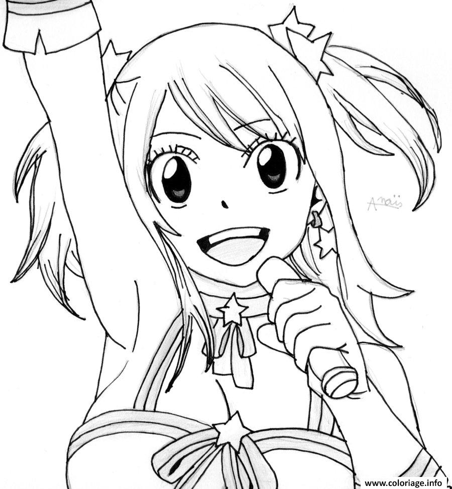Coloriage Lucy Fairy Tail By Chemicalgirl7 Manga Dessin   Imprimer