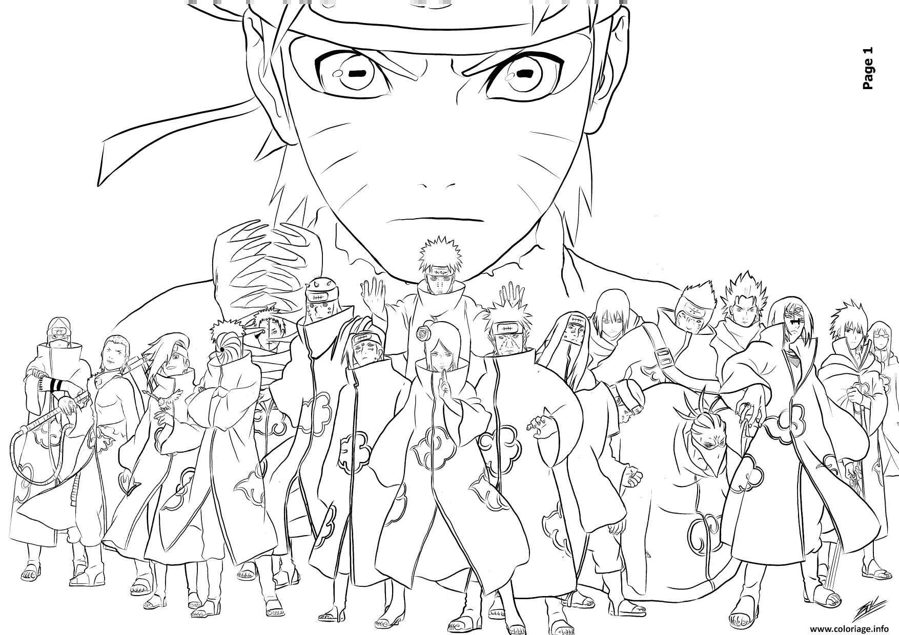 Coloriage Manga Naruto 196 Dessin