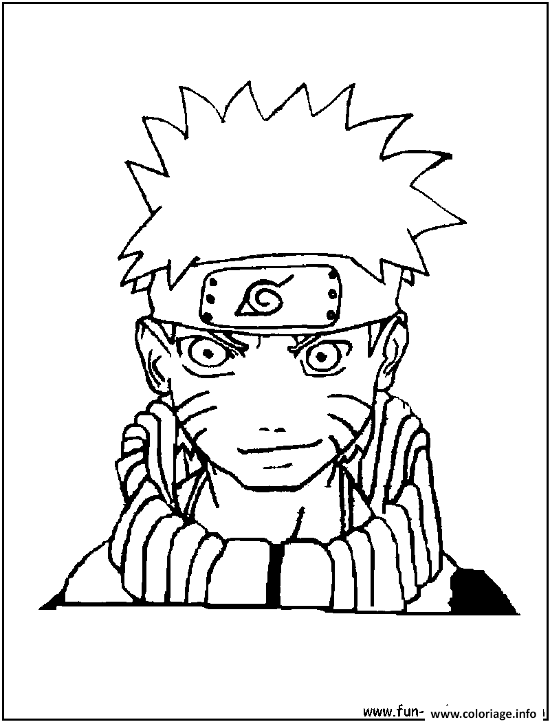 Coloriage Manga Naruto Sasuke 284 dessin