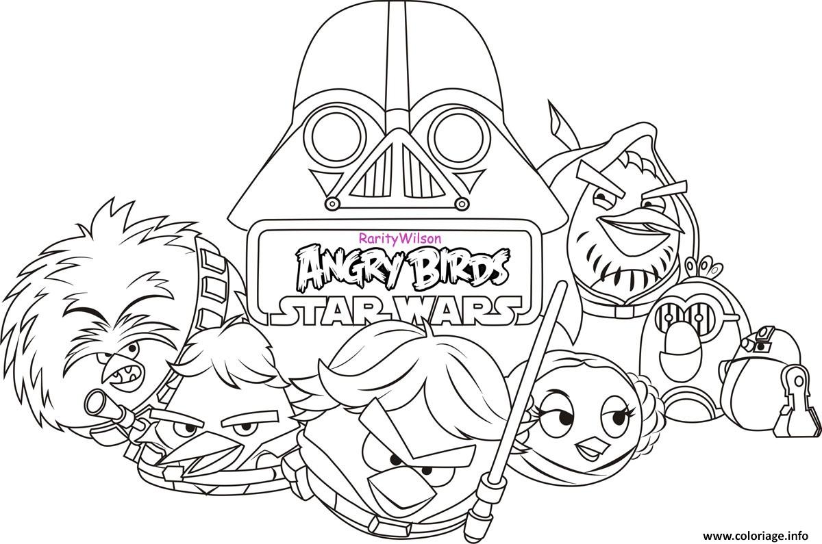 Coloriage Angry Birds Star Wars 8 Dessin   Imprimer