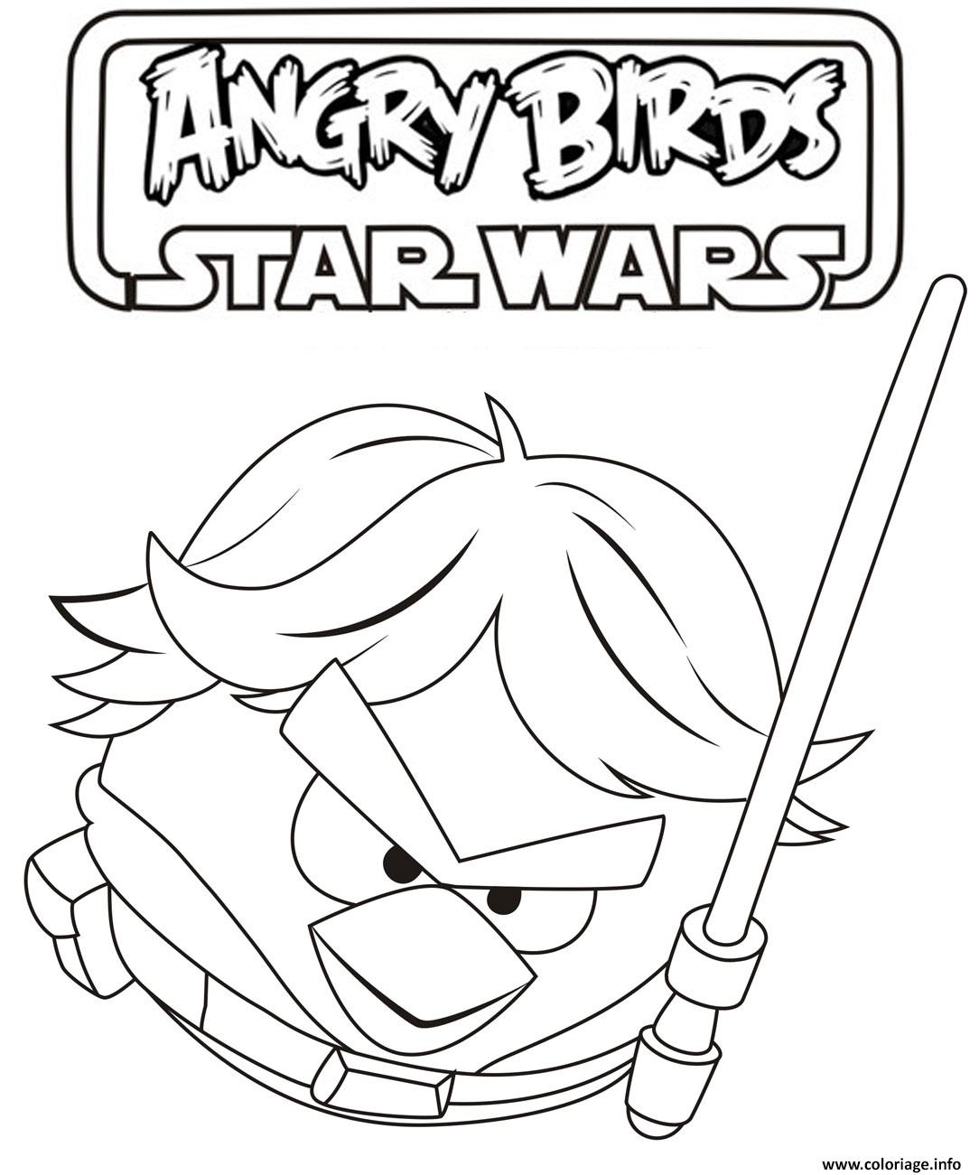 Coloriage Angry Birds Star Wars 112 Dessin   Imprimer