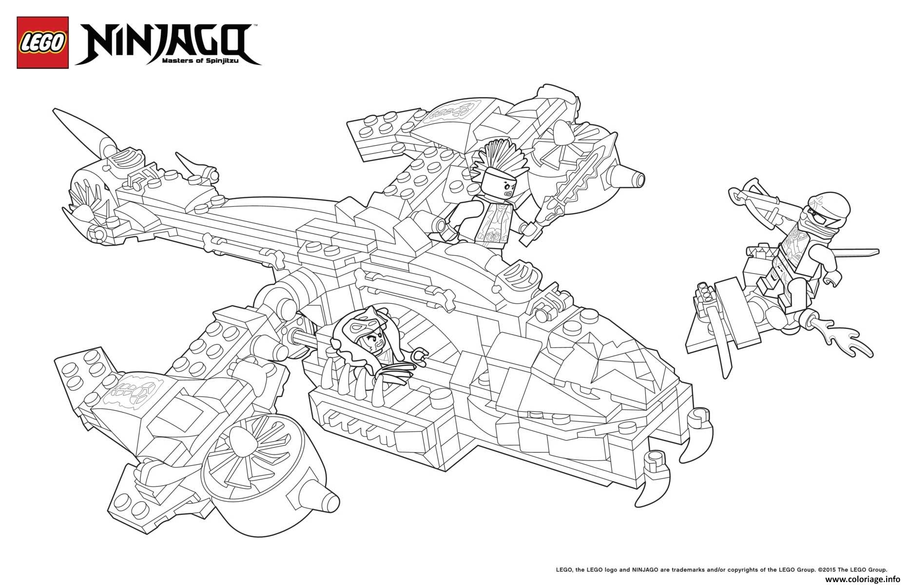 Coloriage de ninjago lego avion de chasse