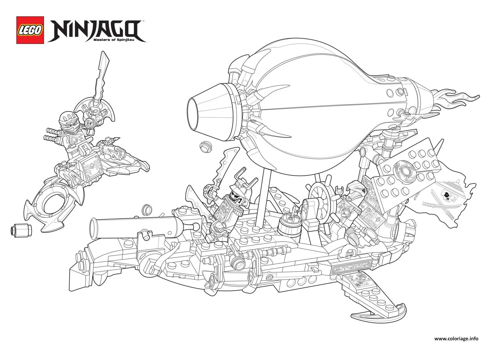 Nouveau Coloriage Lego Ninjago Squelette