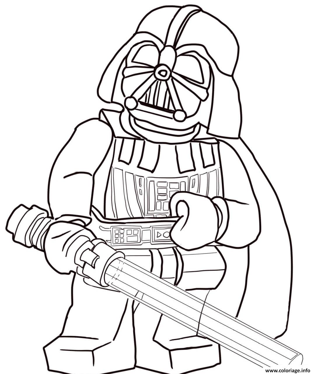 Coloriage Lego Star Wars Darth Vader Dessin   Imprimer