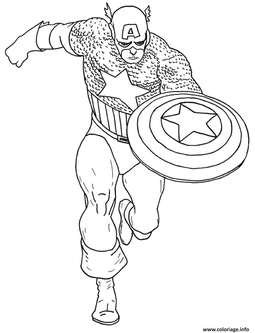 Coloriage Captain America A Imprimer Gratuit