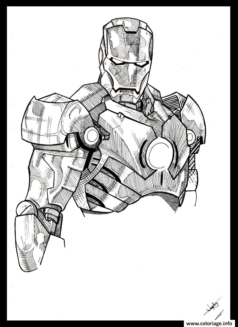 Coloriage iron man 39  JeColorie.com