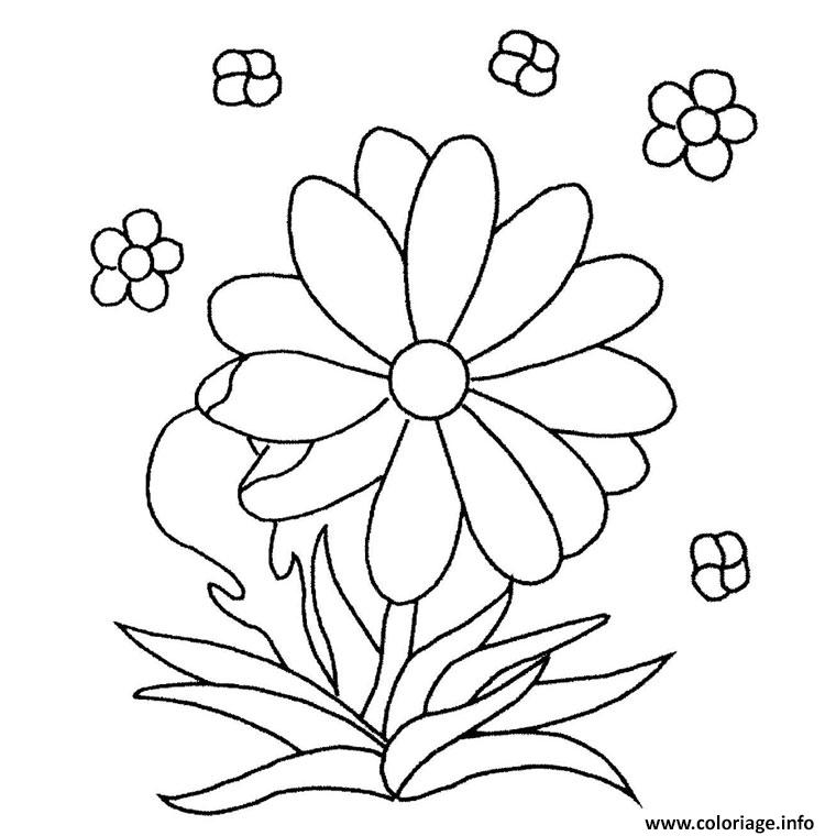 Coloriage fleur maternelle - JeColorie.com