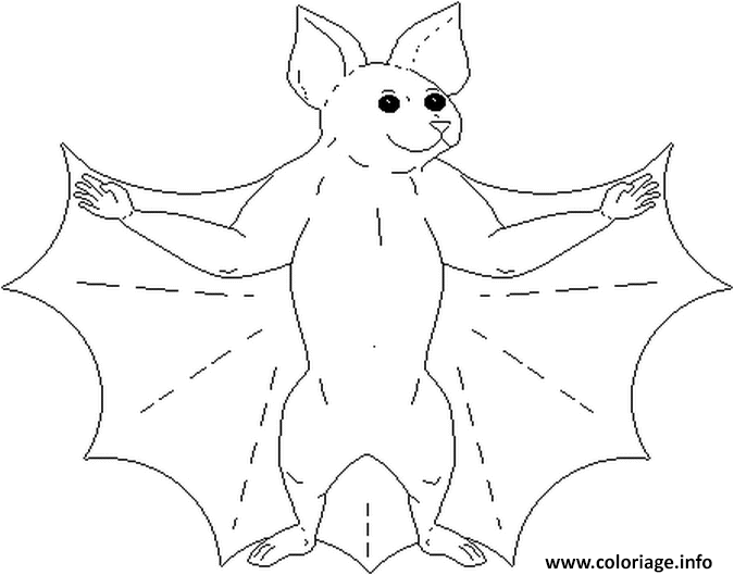 Halloween Coloriage Chauve Souris