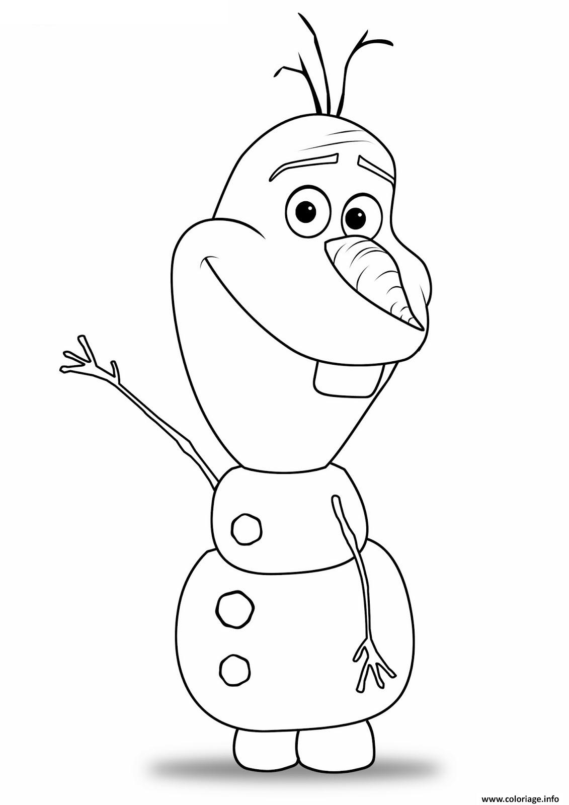 Coloriage Image Olaf JeColorie