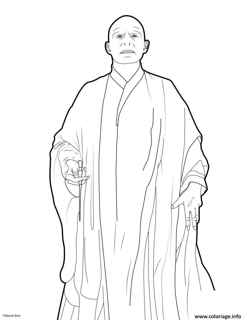 Coloriage harry potter 7 voldemort