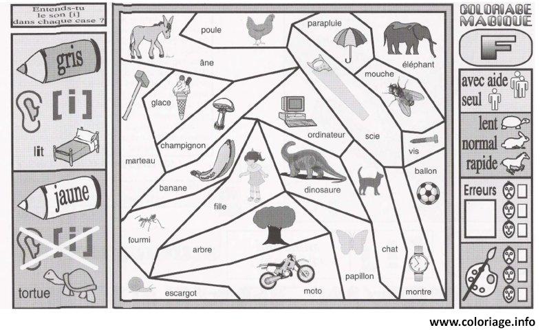 magique cp lecture sons1 coloriage