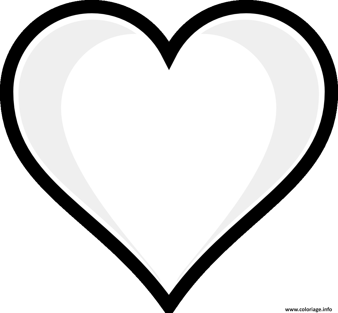 Coloriage imprime emoji coeur  JeColorie.com