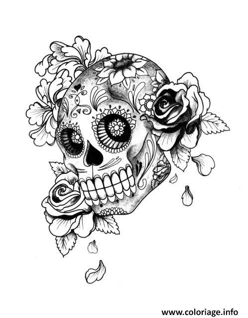 day of the dead flowers coloring pages - photo #23