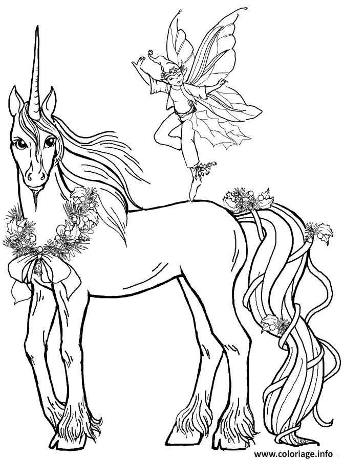 Coloriage Gratuit De Licorne