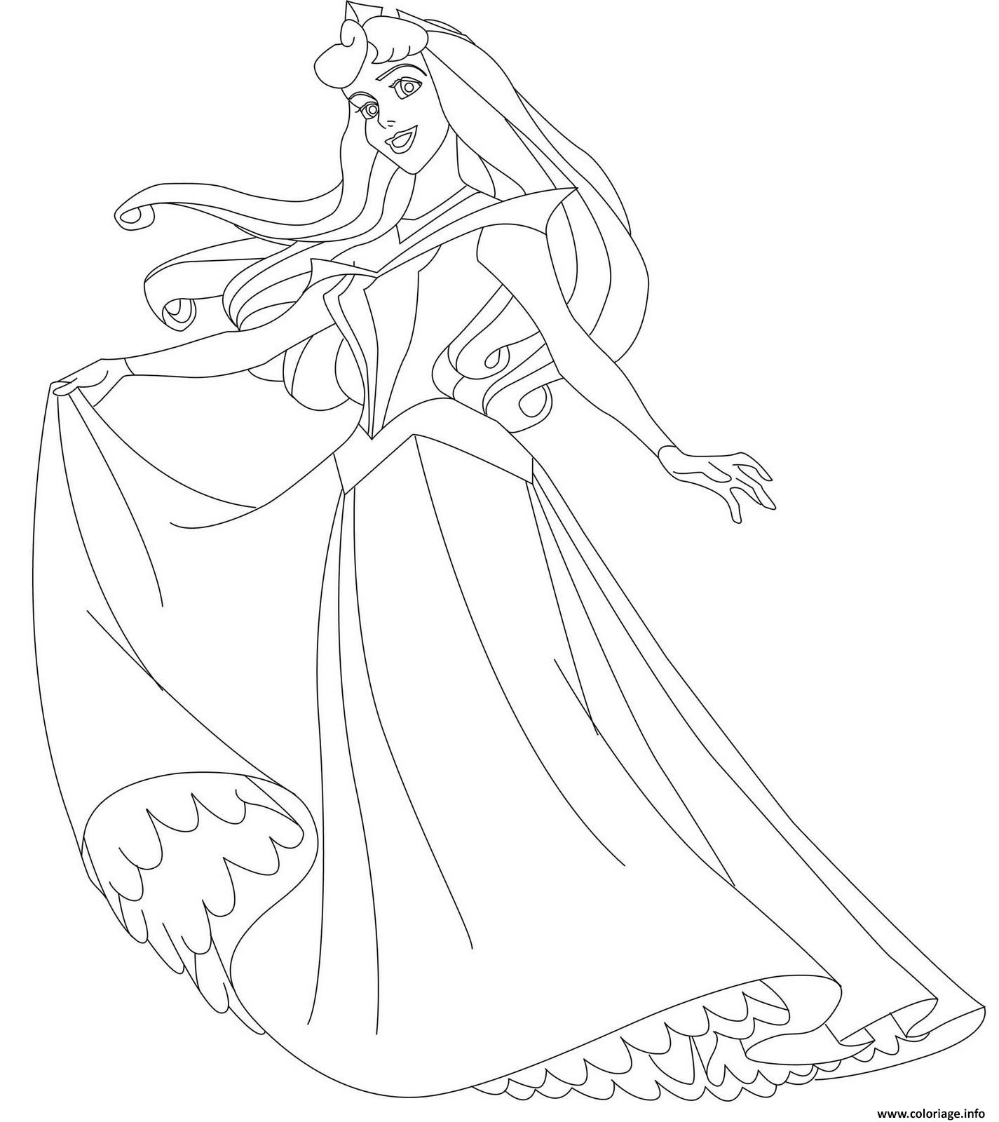 Princesse Aurore Disney Coloriage