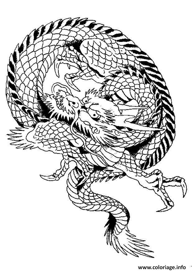 Coloriage Dragon Chinois 5 dessin