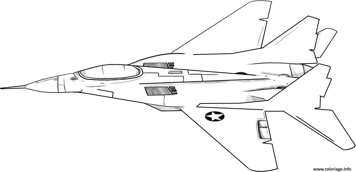 Coloriage Avion De Chasse 44 Dessin