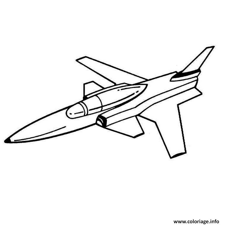 Coloriage avion de chasse  JeColorie.com