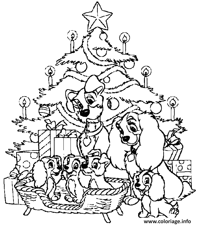 Belle Et Le Clochard Coloriage