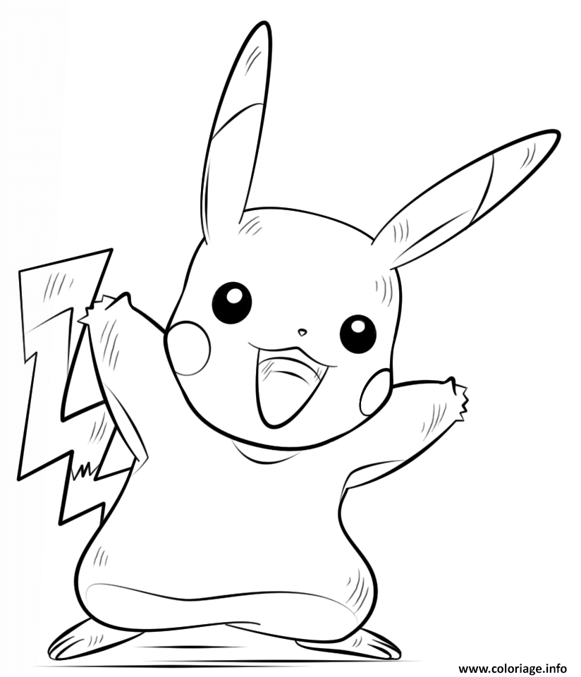 Coloriage A Imprimer Pokemon Pikachu