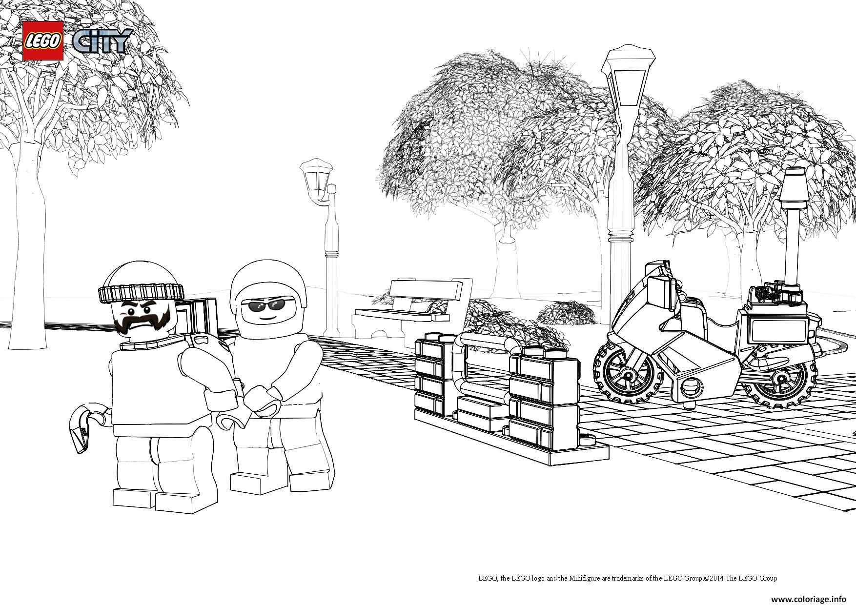 Coloriage lego city policier  JeColorie.com