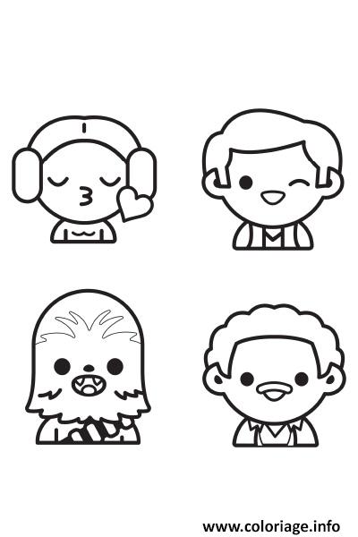 Coloriage Star Wars Personnages Emoji Jecoloriecom