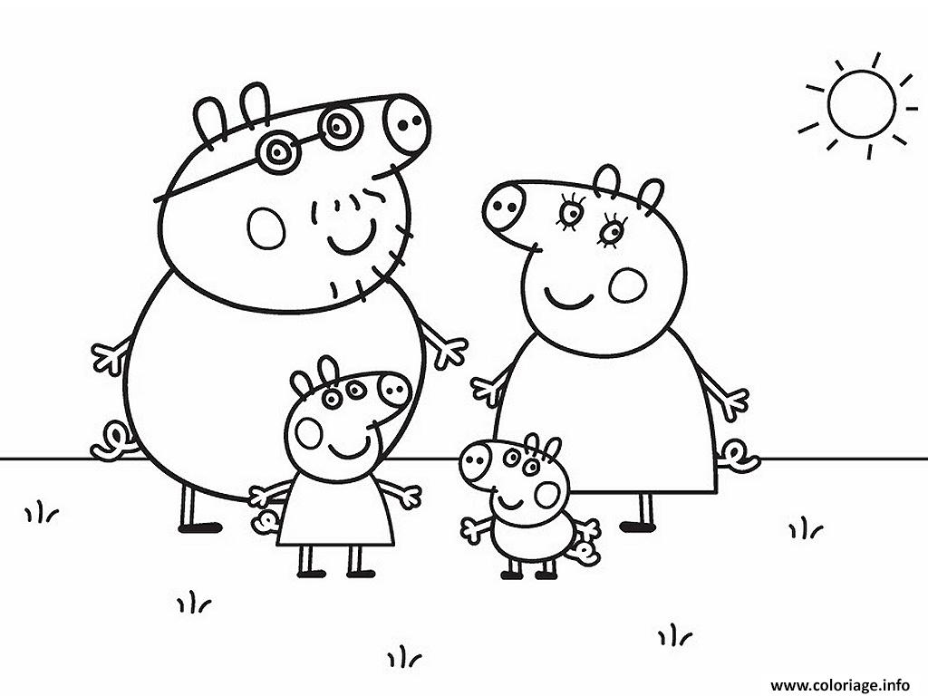 Coloriage De Peppa Pig A Imprimer