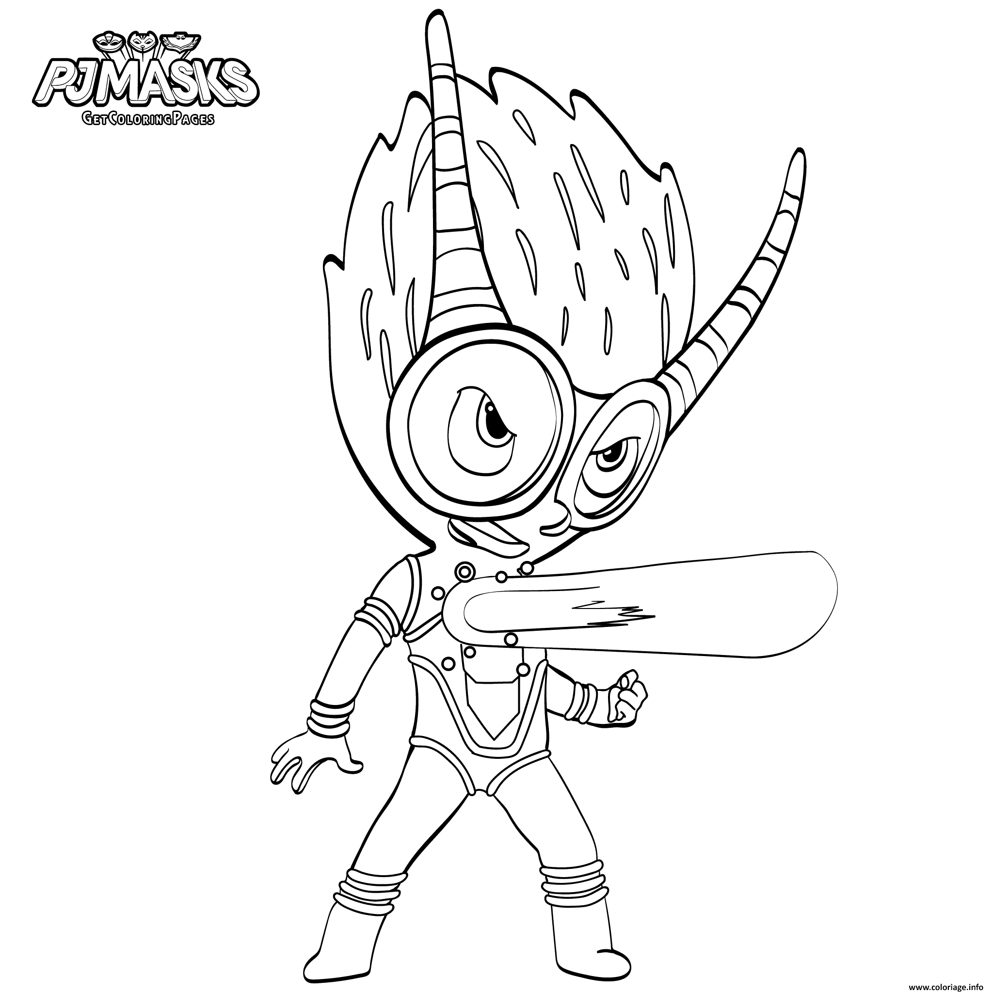 Coloriage Pyjamasques Exclusive Villain Firefly