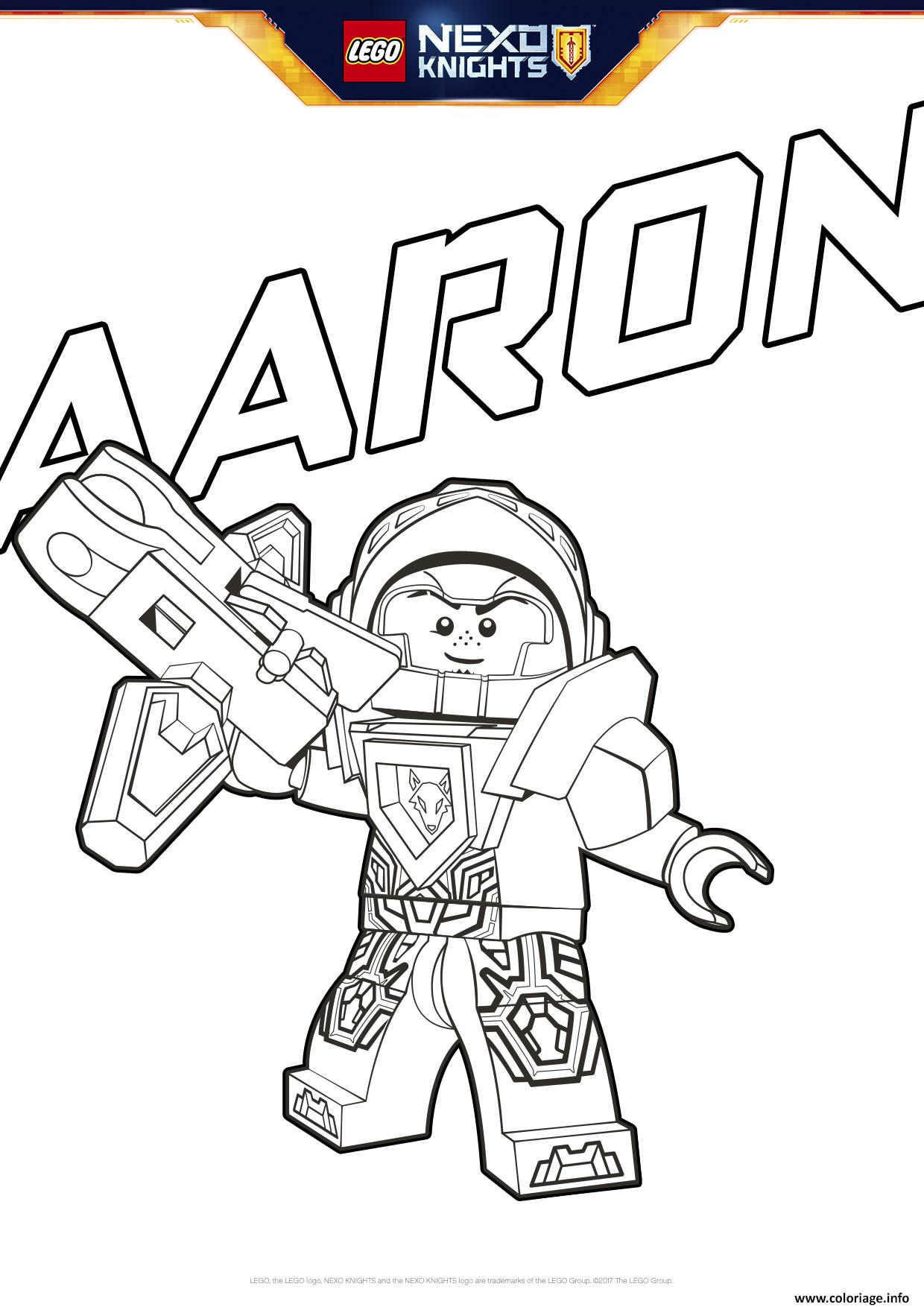 coloriage lego nexo knights aaron  jecolorie
