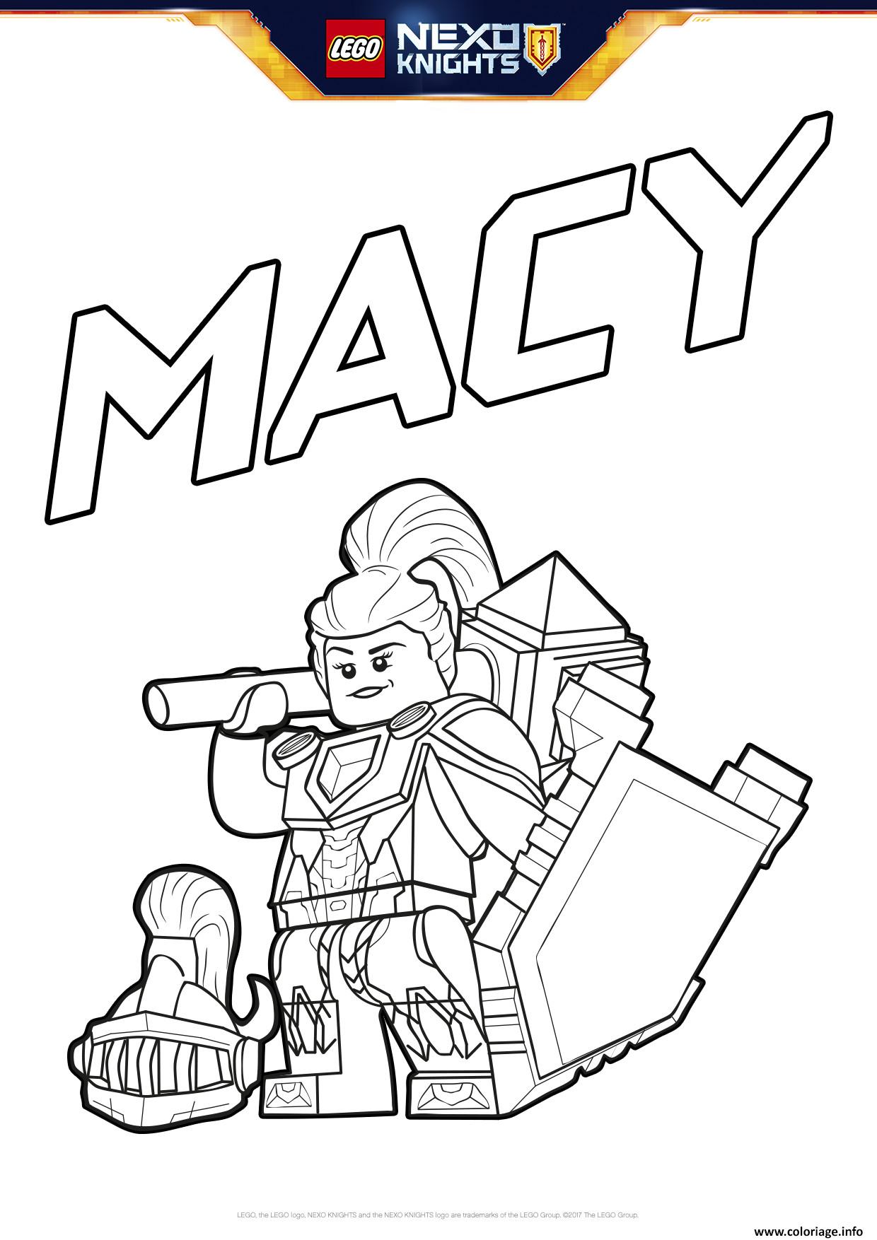 Dessin lego nexo knights bouclier Macy Coloriage Gratuit   Imprimer