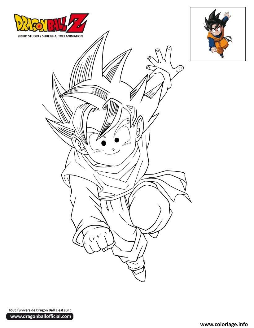 Coloriage Dbz Goten Dragon Ball Z Officiel 0785