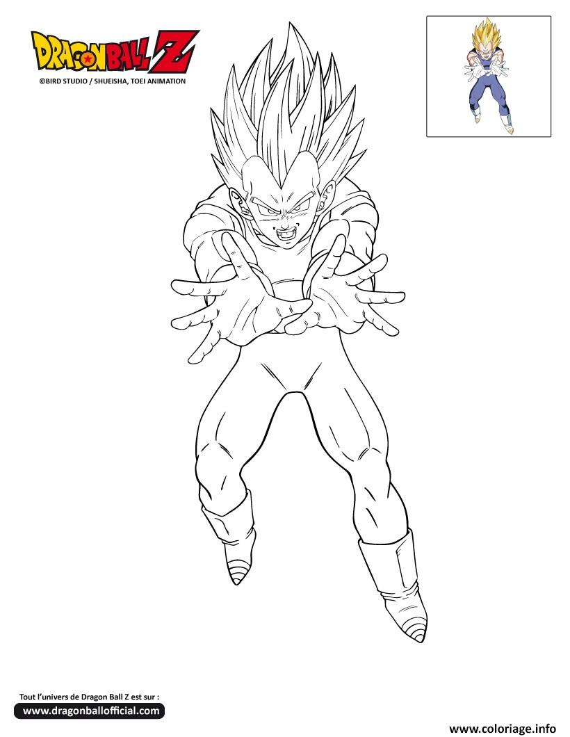 Coloriage Dbz Vegeto Dragon Ball Z Officiel dessin