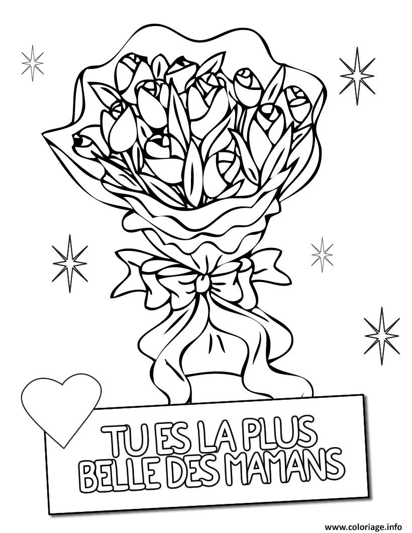 Coloriage Fete Des Meres Fleurs